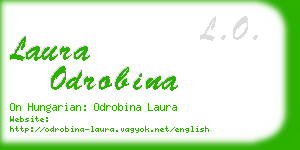 laura odrobina business card